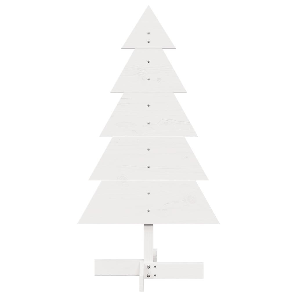 Vidaxx juledekoration juletræ 100 cm massiv fyrretræ hvid