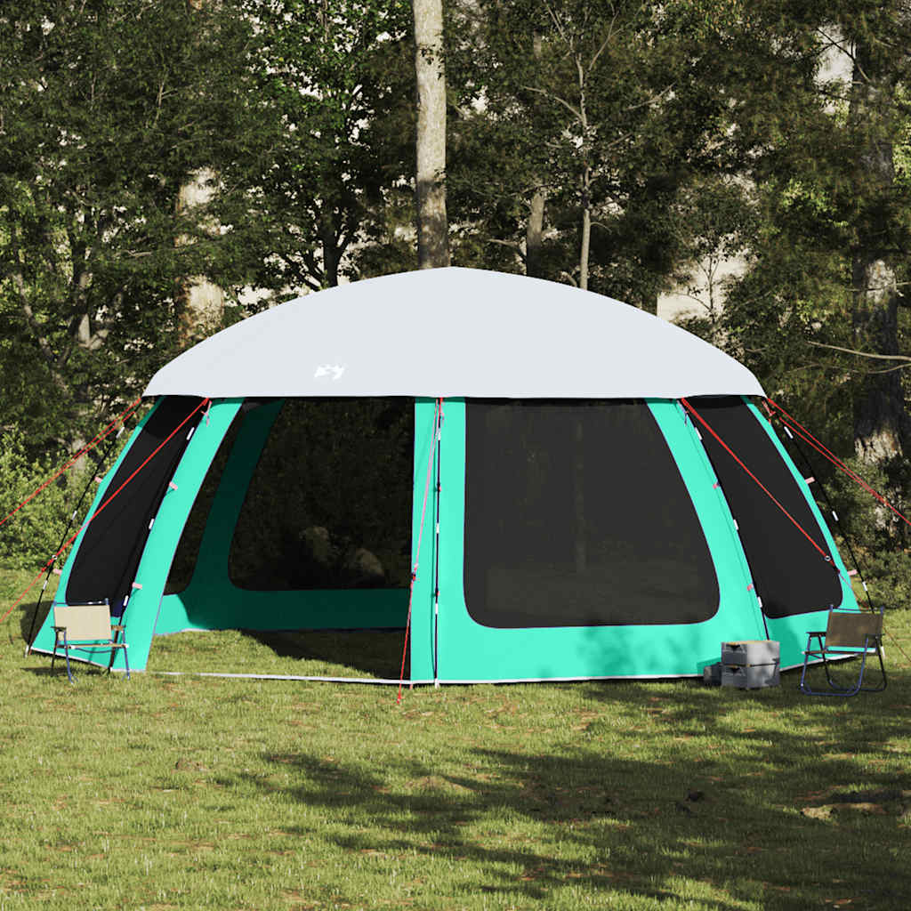 Vidaxl zwembadtent uitneembare buiten- gaaswanden 612x612 cm zeegroen