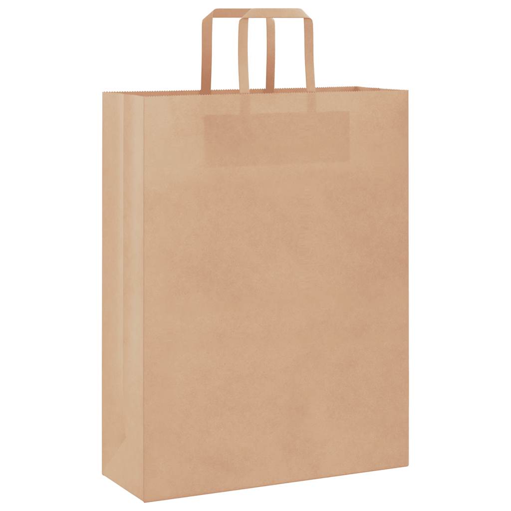 Vidaxl papieren zakken 250 st met hengsels 32x12x42 cm bruin