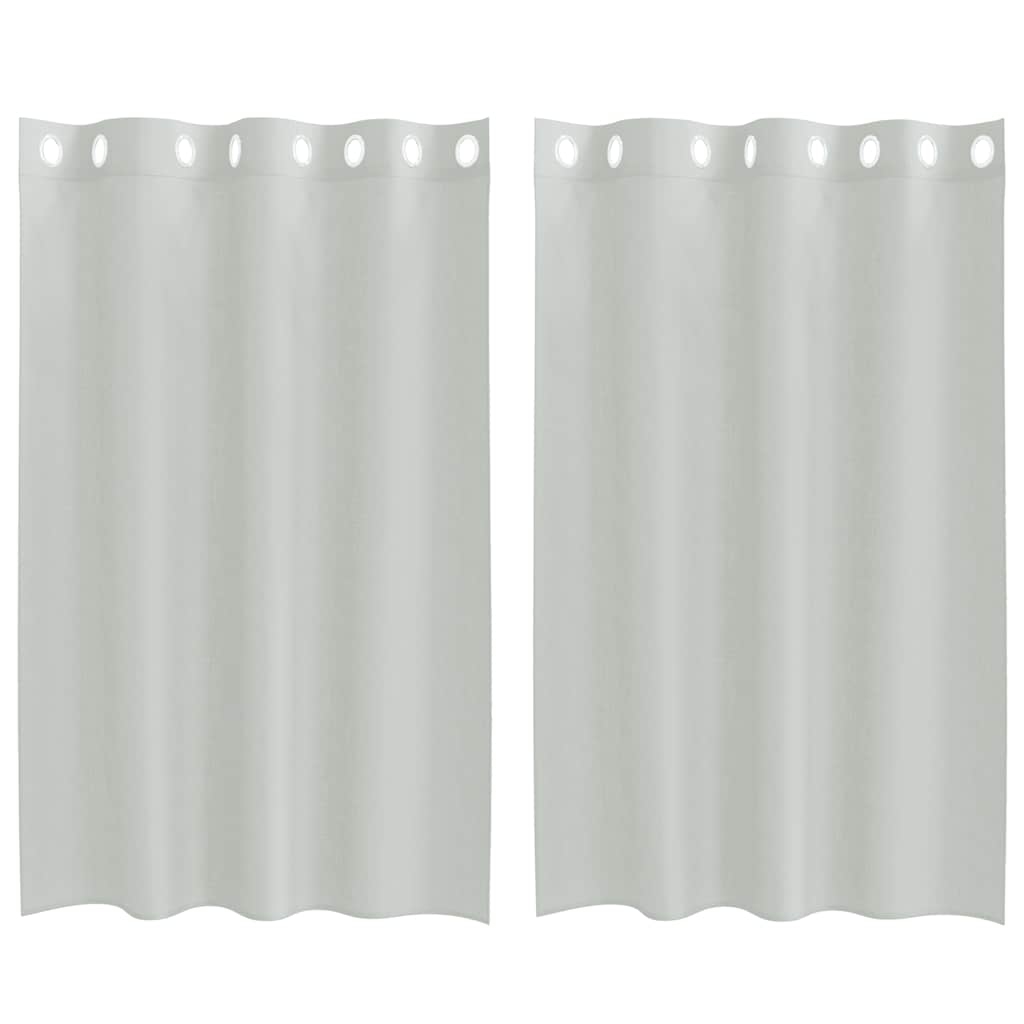 Vidaxl gordijnen voile met doorvoertules 2 st 140x175 cm lichtgrijs