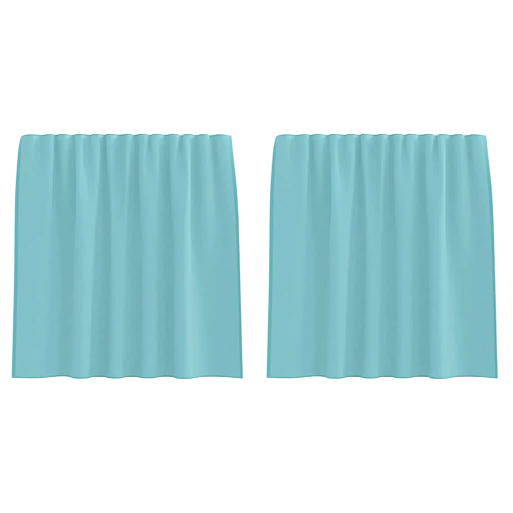 Vidaxl gordijnen voile met roedezakken 2 st turkoois