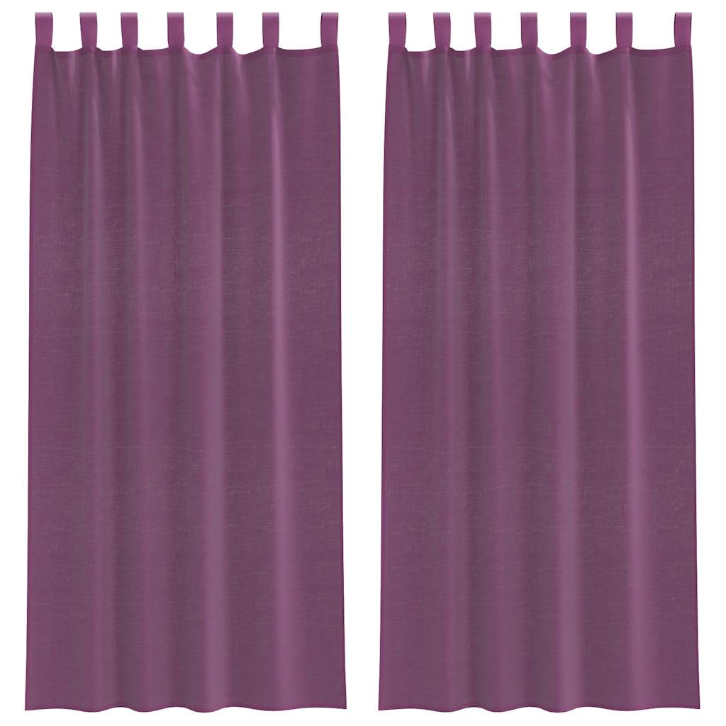 Vidaxl gordijnen met lussen 2 st 140x245 cm paars