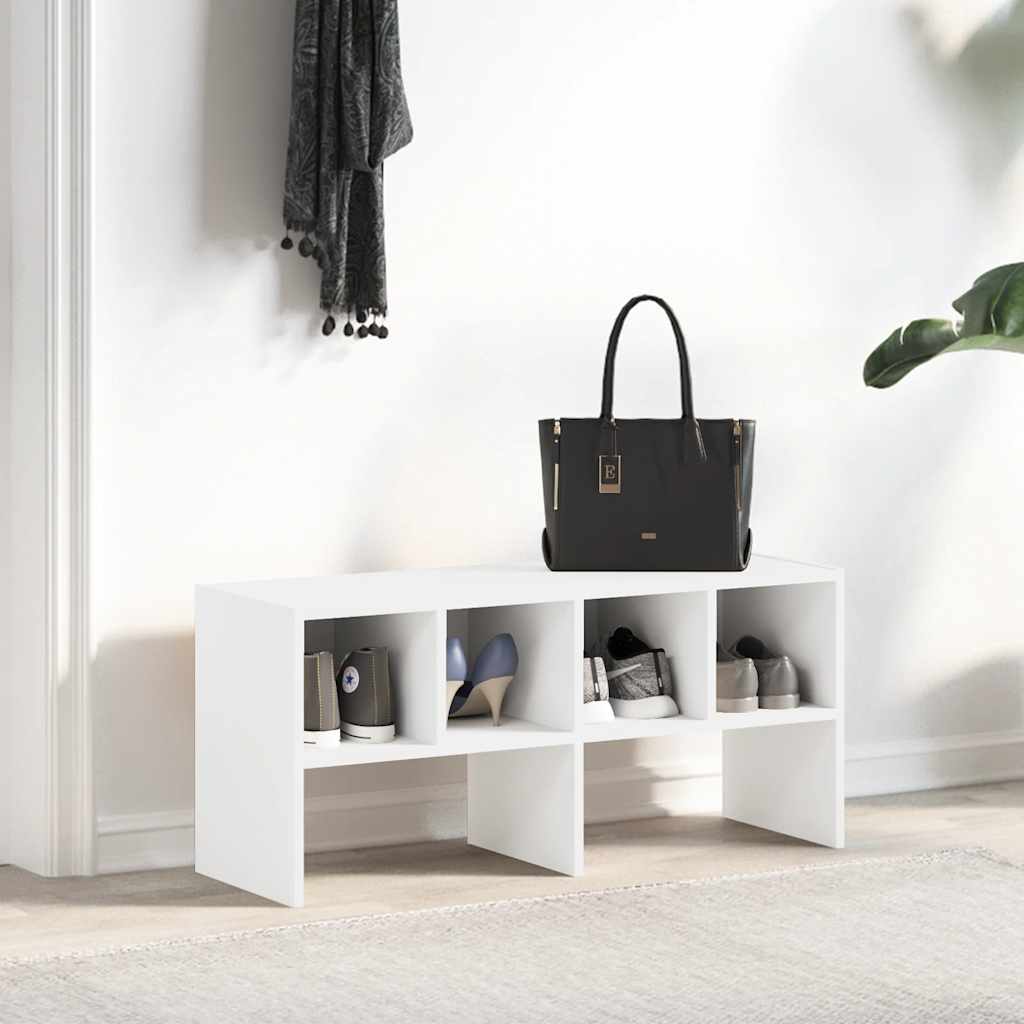 VidaXL skostativ stabelbar 89,5x30x40 cm hvid