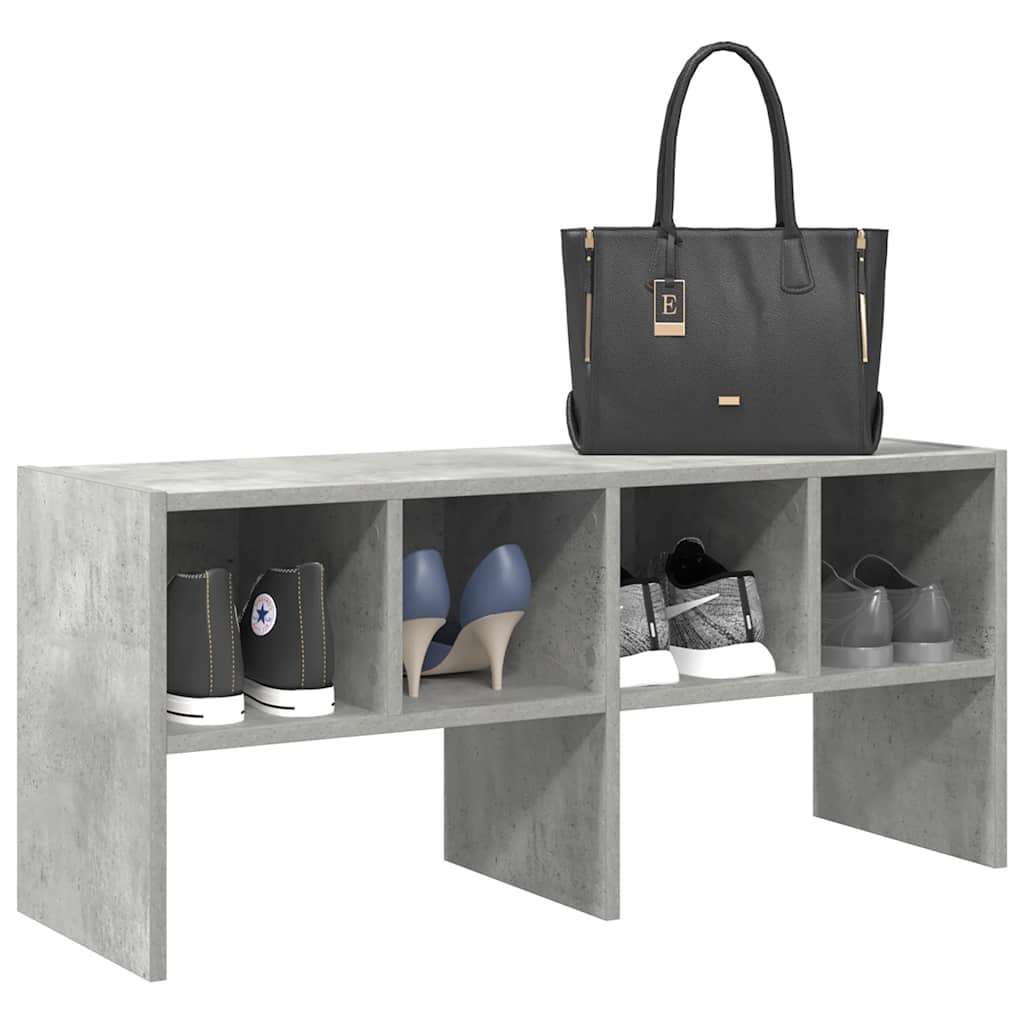 Vidaxx skostativ stabelbar 89,5x30x40 cm betongrå