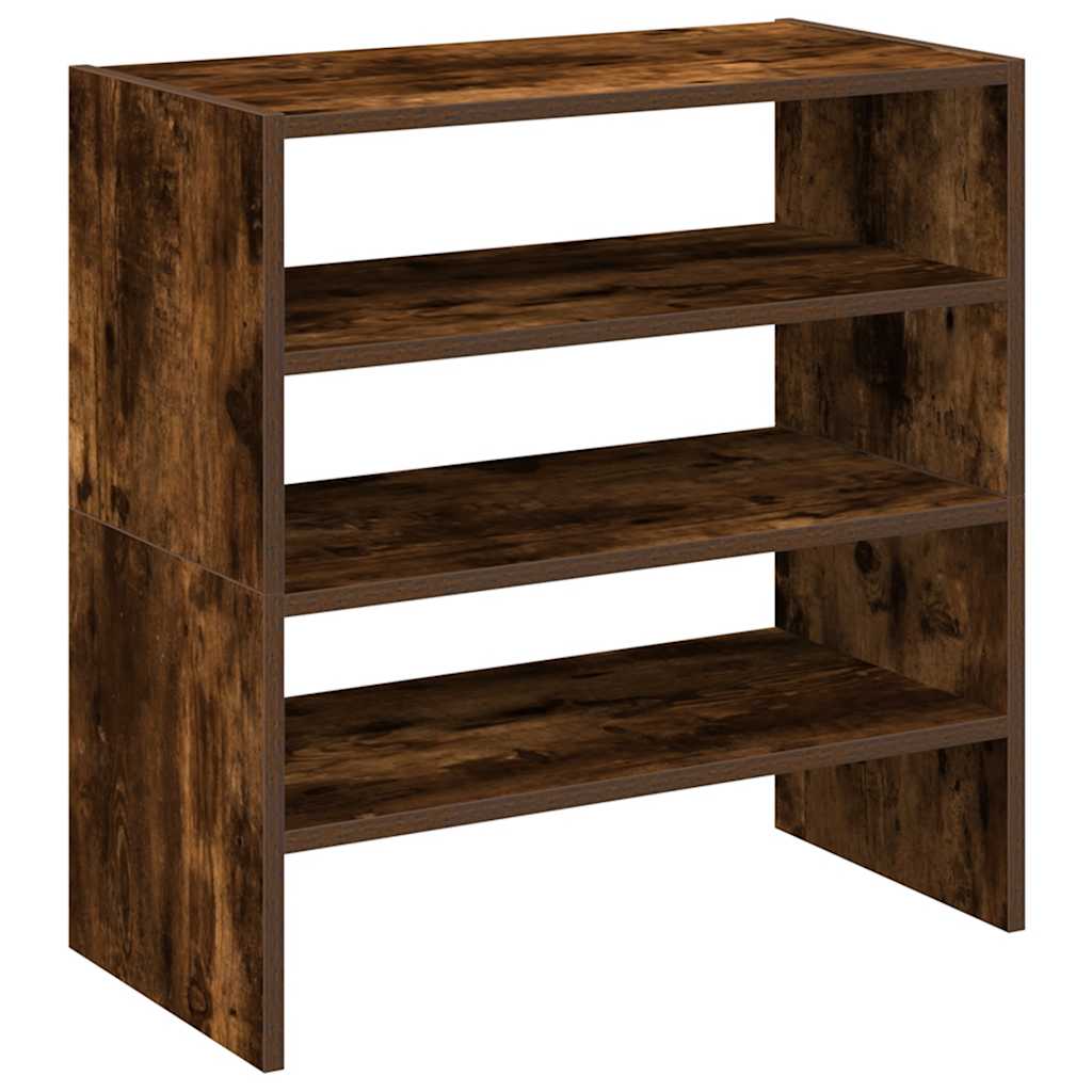 Vidaxx skostativer 2 stk stabelbare 60x30x30,5 cm røget eg farve