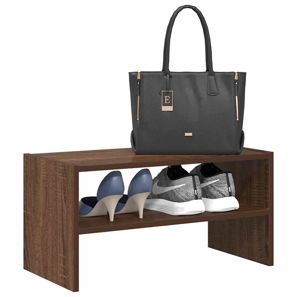 VidaXL skostativ stabelbar 60x30x30,5 cm brun eg farve
