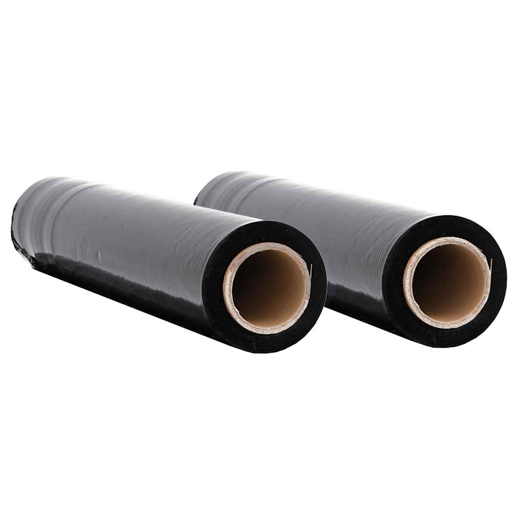 Vidaxl stretchfilm 6 st 17 μm 50 cm x 300 m zwart