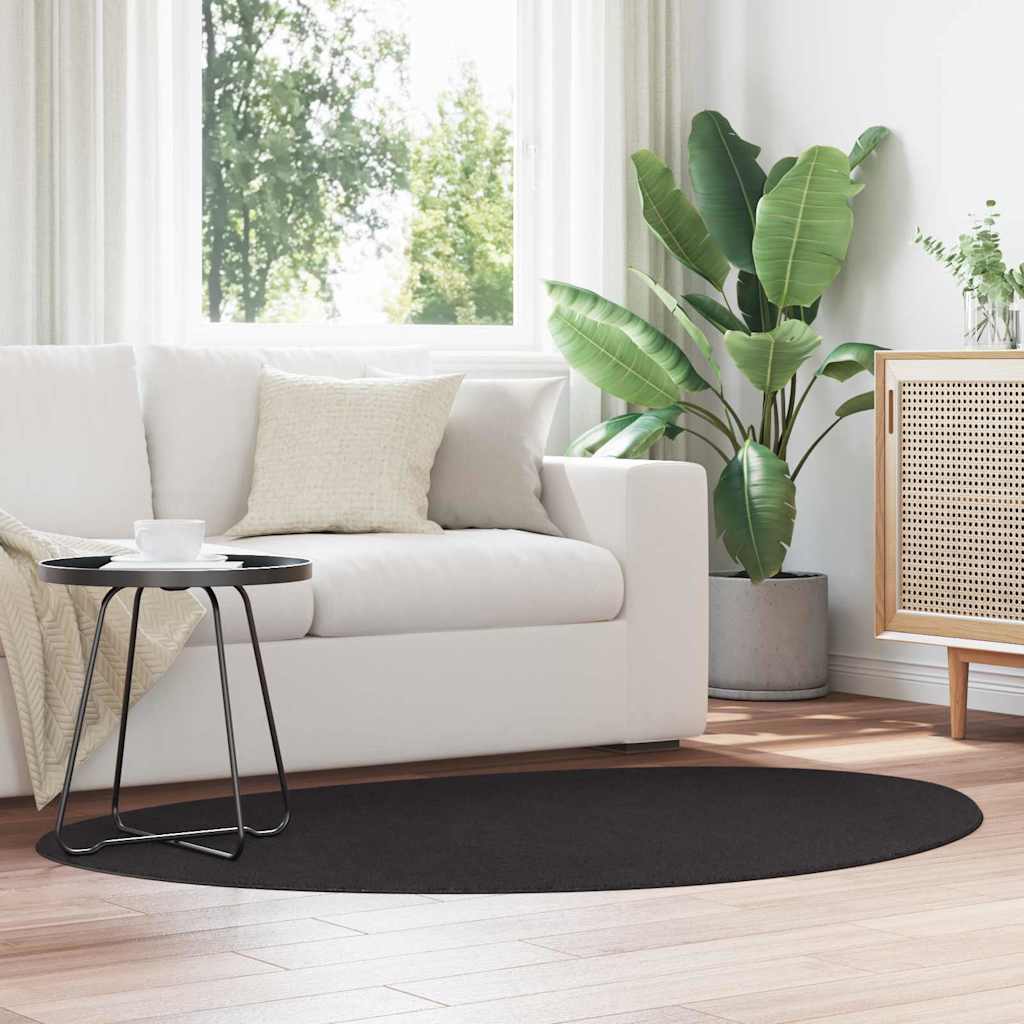 Vidaxl vloerkleden huarte zwart 120 x 170 cm polyester