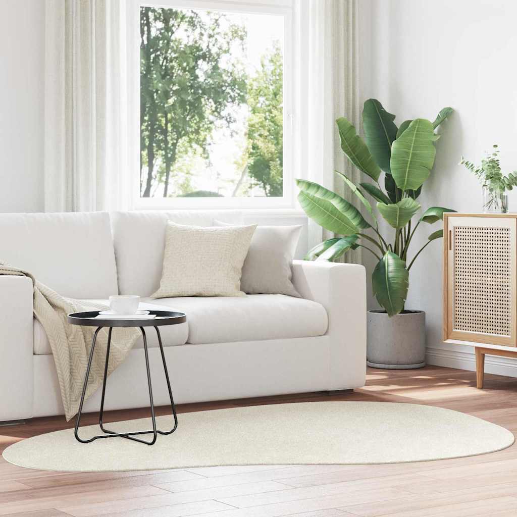 Vidaxl vloerkleden huarte crème 140 x 200 cm polyester