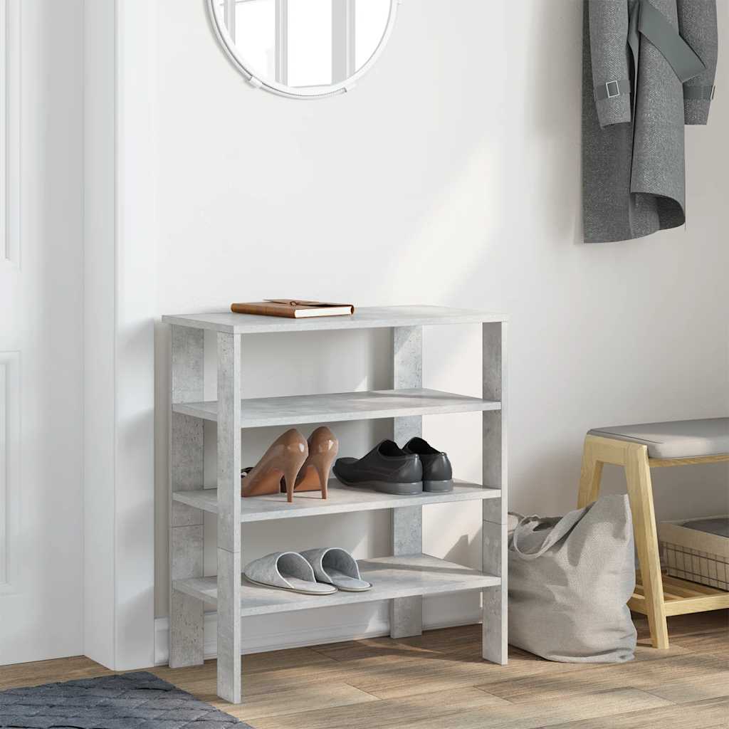 Vidaxx skostativ 61x32x70 cm konstrueret træ betongrå
