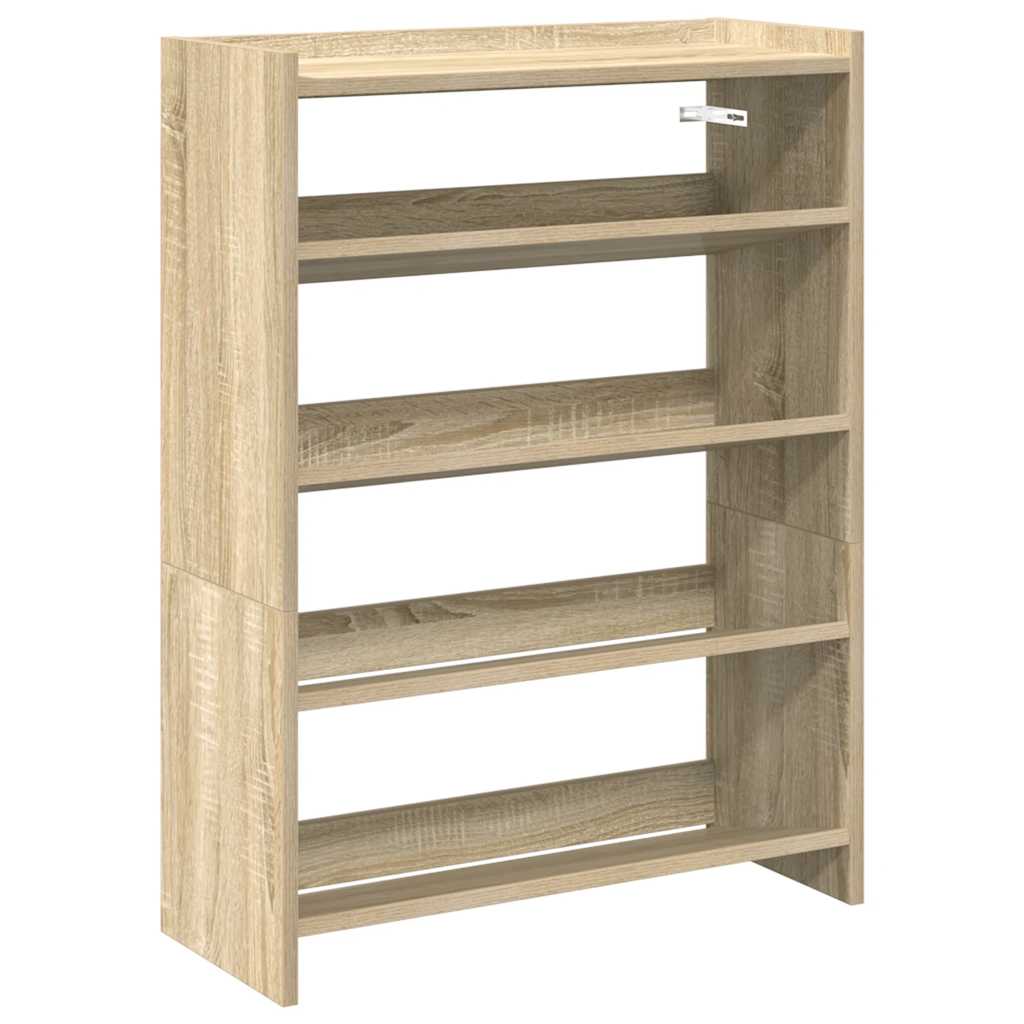 Vidaxx skostativ 60x25x81 cm færdigt træ sonoma eg-farvet