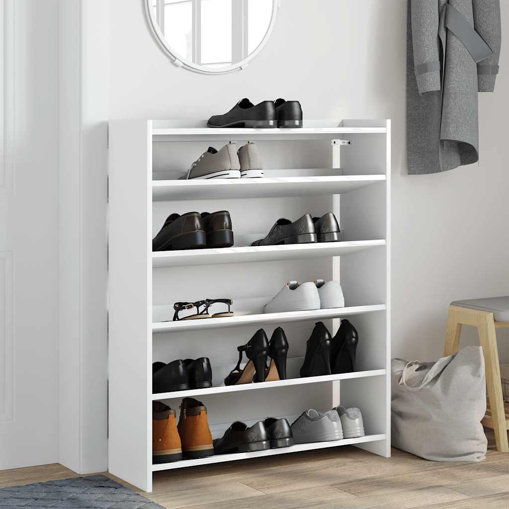 Vidaxx skohylde 80x25x100 cm færdig træ hvid