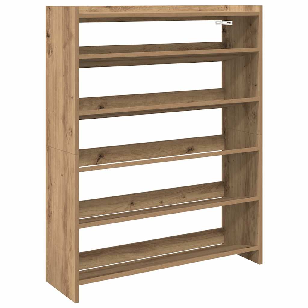 VidaXL skohylde 80x25x100 cm udformet træ, håndværksfarvet eg