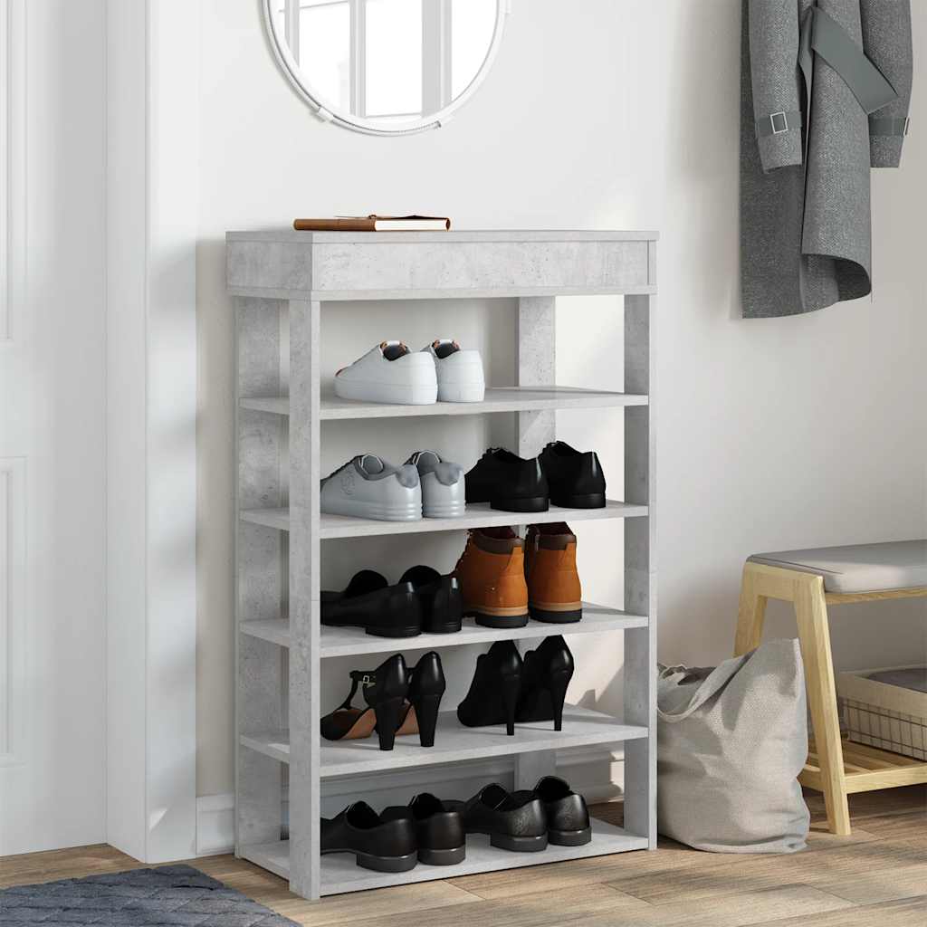 Vidaxx skostativ 60x30x98 cm konstrueret træ betongrå