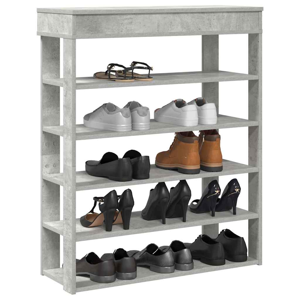 Vidaxx skostativ 80x30x98 cm konstrueret træ betongrå