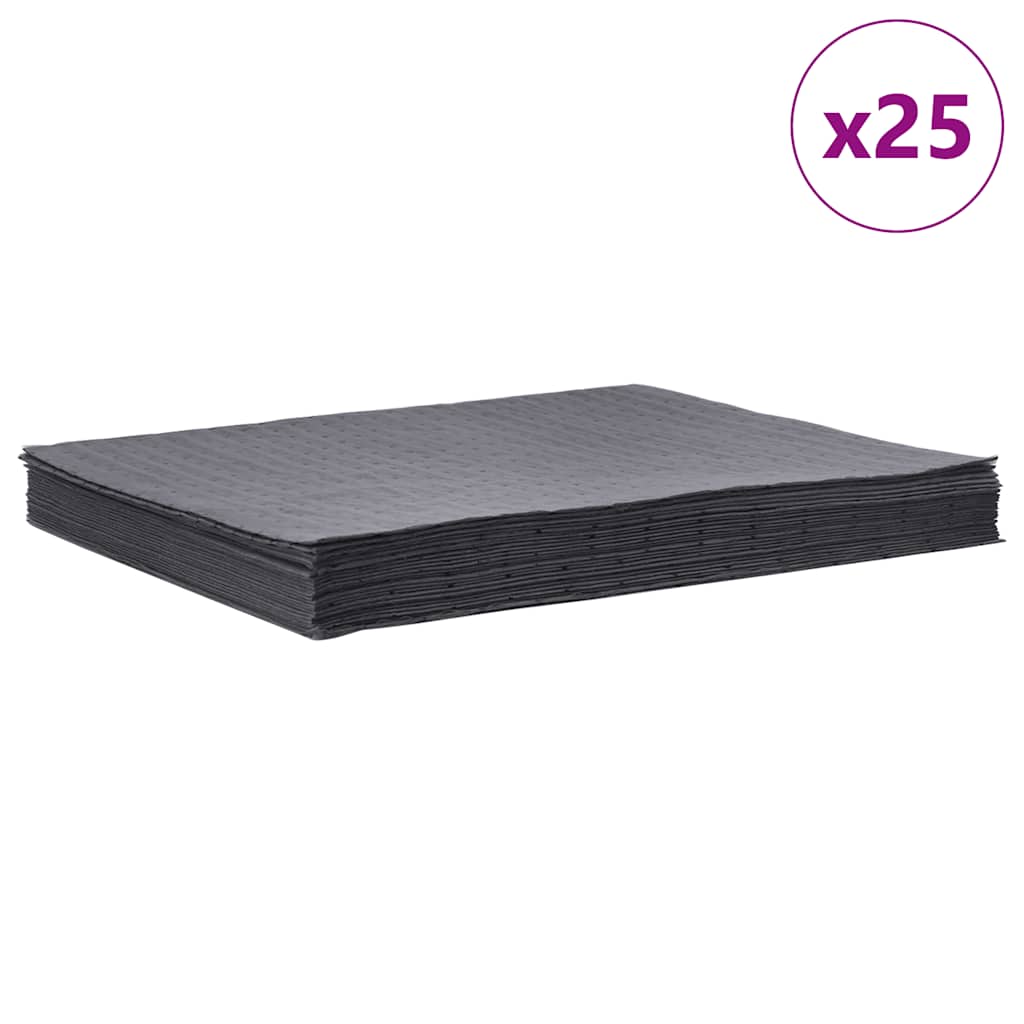 Vidaxl olie-absorberende pads 25 st 40x50 cm grijs