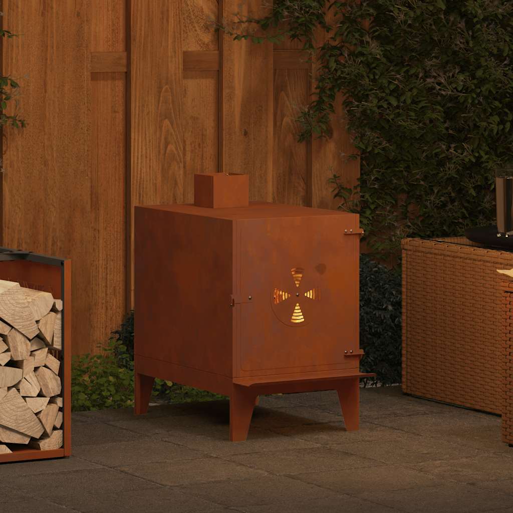 Vidaxx campingovn 35x50x60 cm corten stål