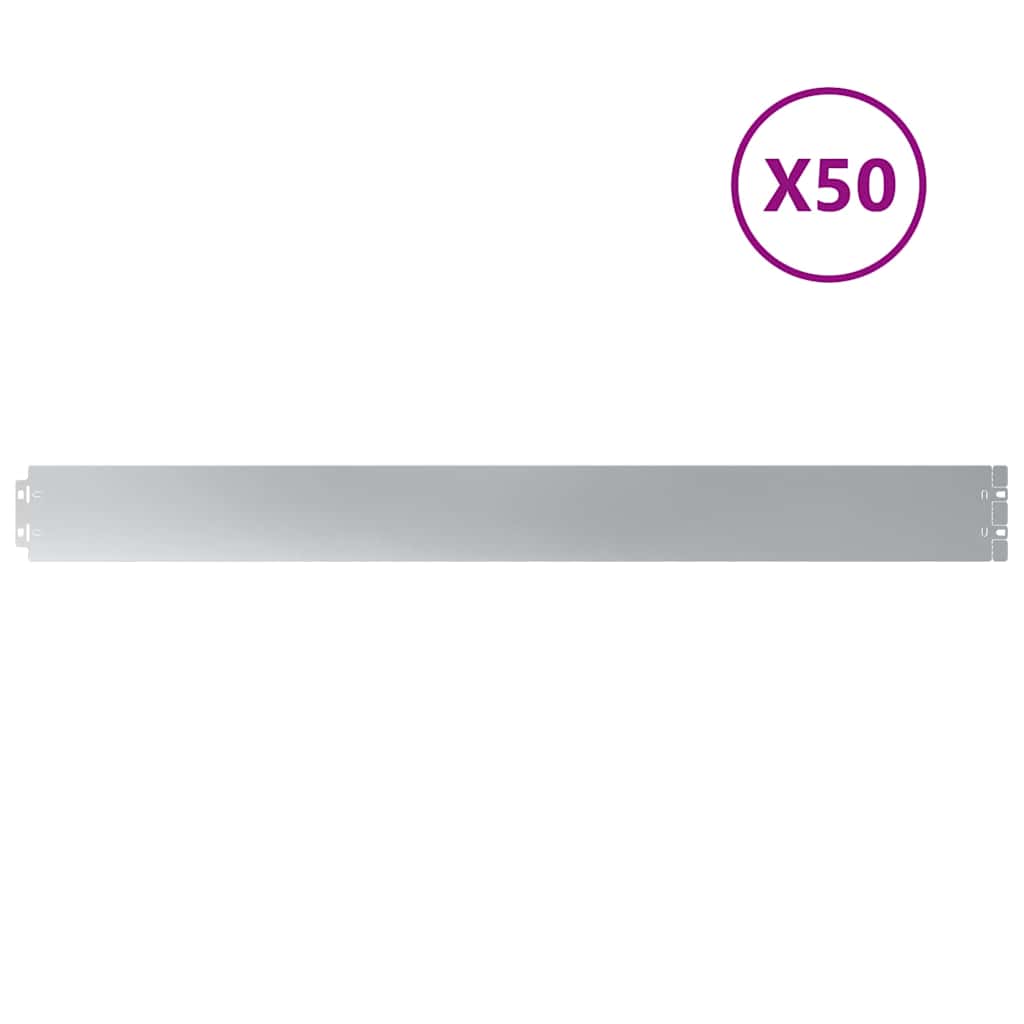 Vidaxl gazonranden 50 st 10x103 cm gegalvaniseerd staal