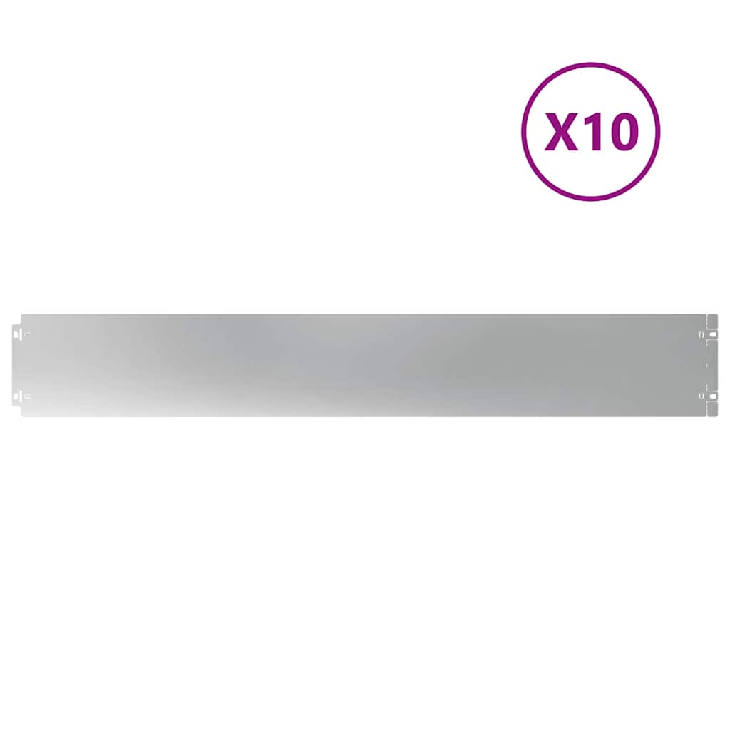 Vidaxl gazonranden 10 st 15x103 cm gegalvaniseerd staal