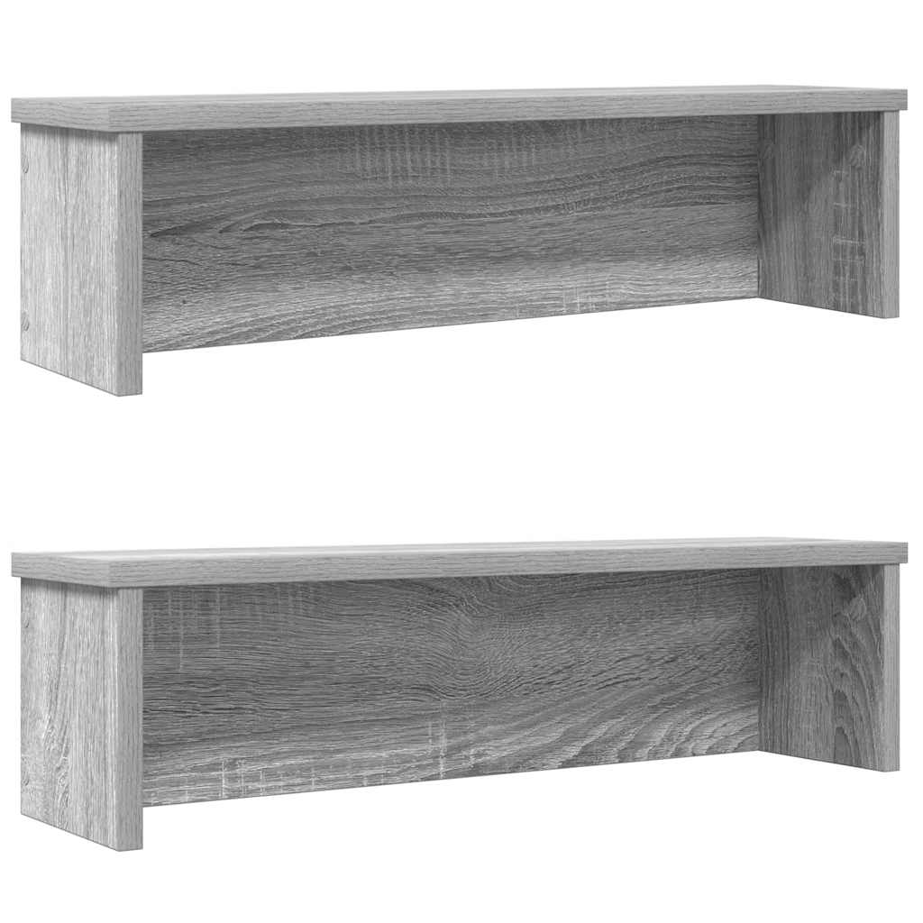Vidaxx køkkenreoler stabelbare 2 stk 60x15x16 cm grå sonoma eg