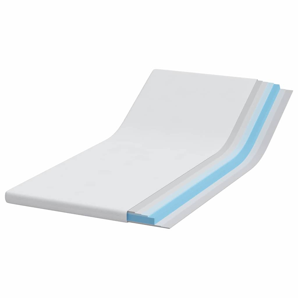 Vidaxl matrastopper wit 90 x 200 cm jacquard stof