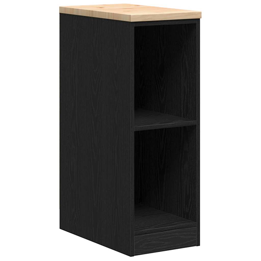 Vidaxl garagekast 30x51x85 cm massief grenenhout zwart