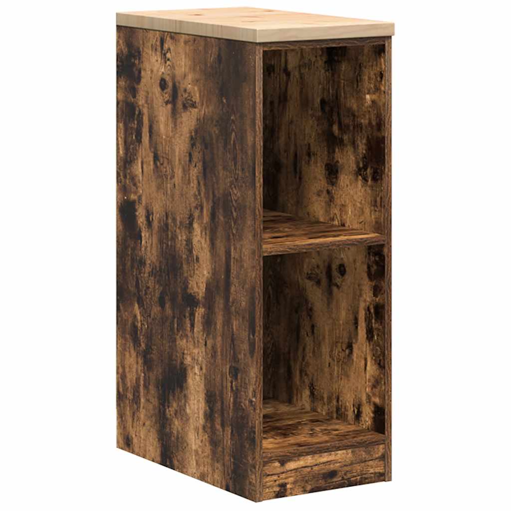 Vidaxl garagekast 30x51x85 cm massief grenenhout gerookt eiken