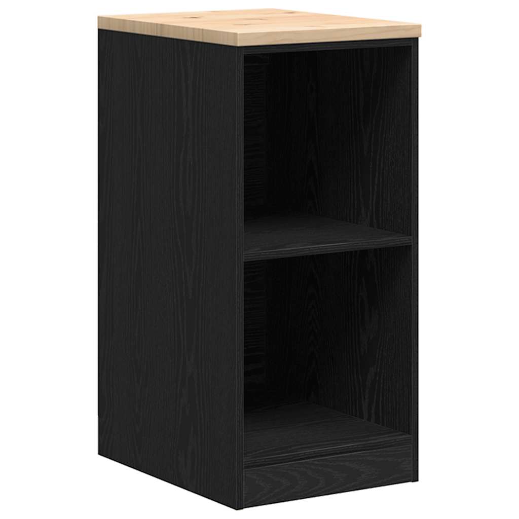 Vidaxl garagekast 40x51x85 cm massief grenenhout zwart
