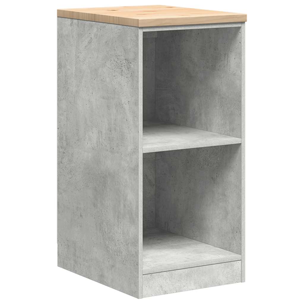 Vidaxl garagekast 40x51x85 cm massief grenenhout betongrijs