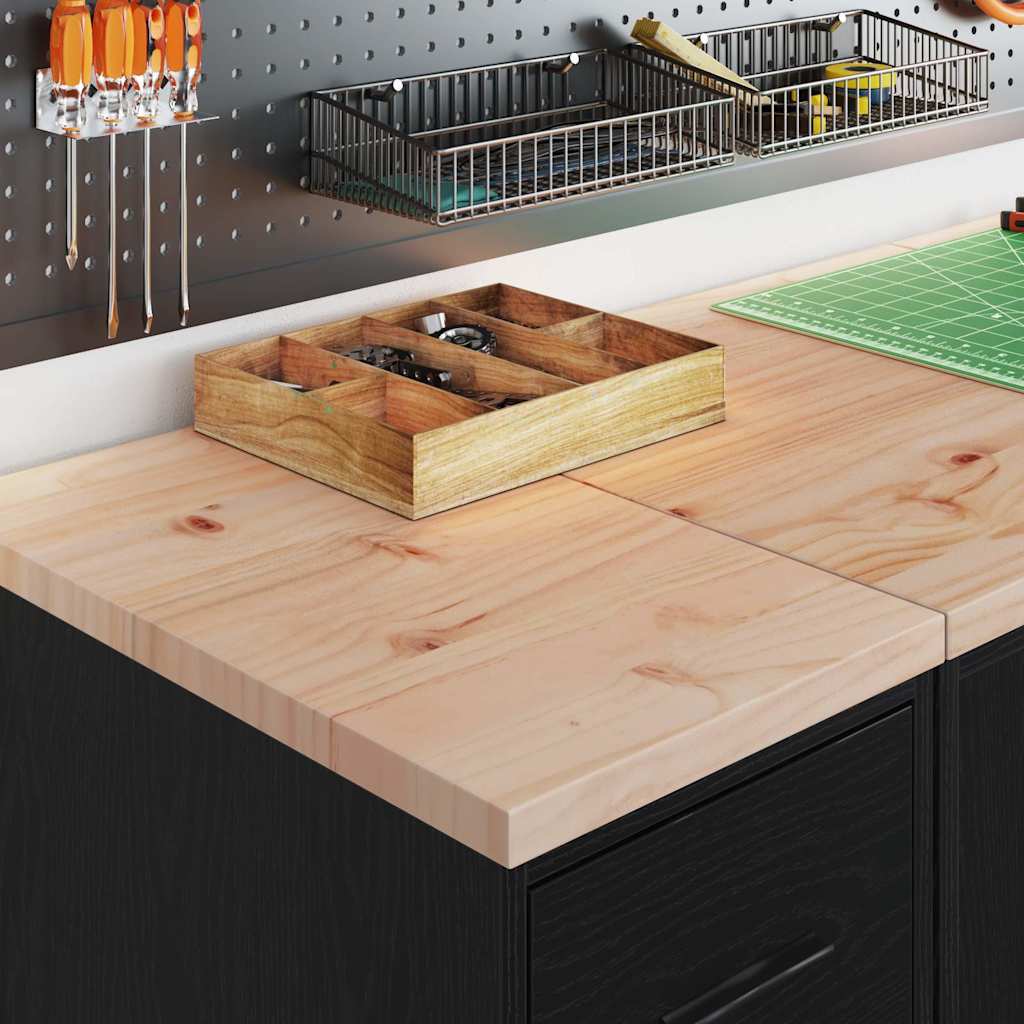 Vidaxl garagekast 30x51x85 cm massief grenenhout zwart