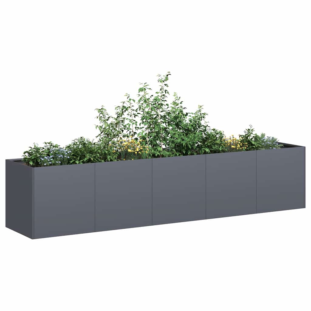 Vidaxl plantenbak antraciet 200x40x40 cm koudgewalst staal