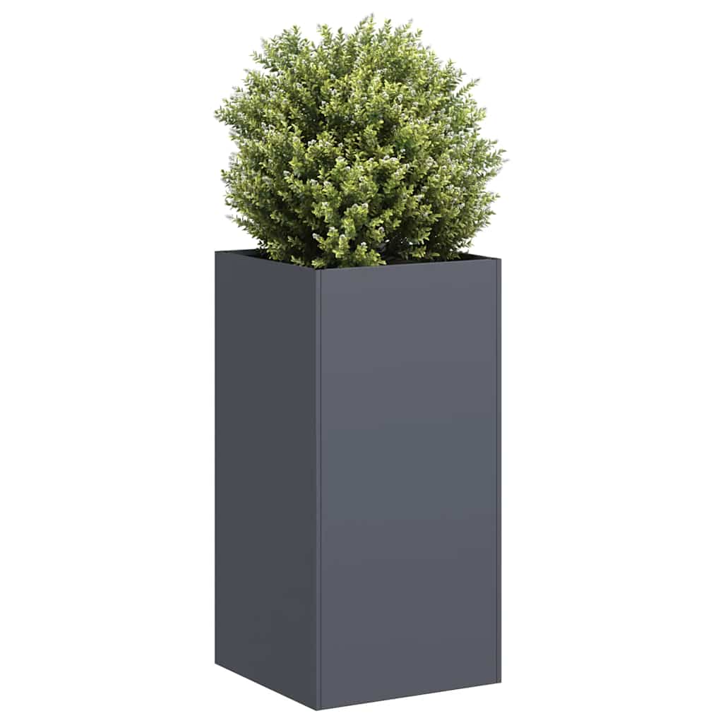 Vidaxl plantenbak 40x40x80 cm koudgewalst staal antracietkleurig