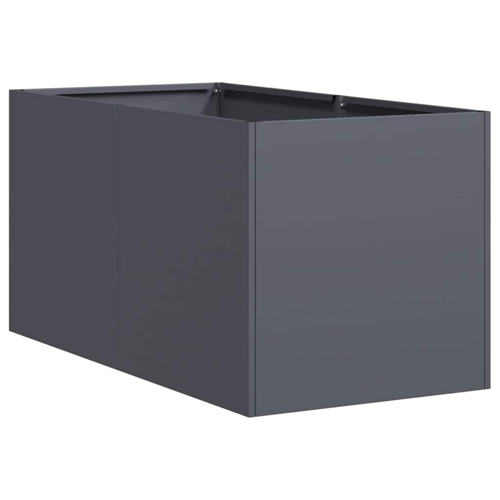 Vidaxl plantenbak 40x80x40 cm koudgewalst staal antracietkleurig