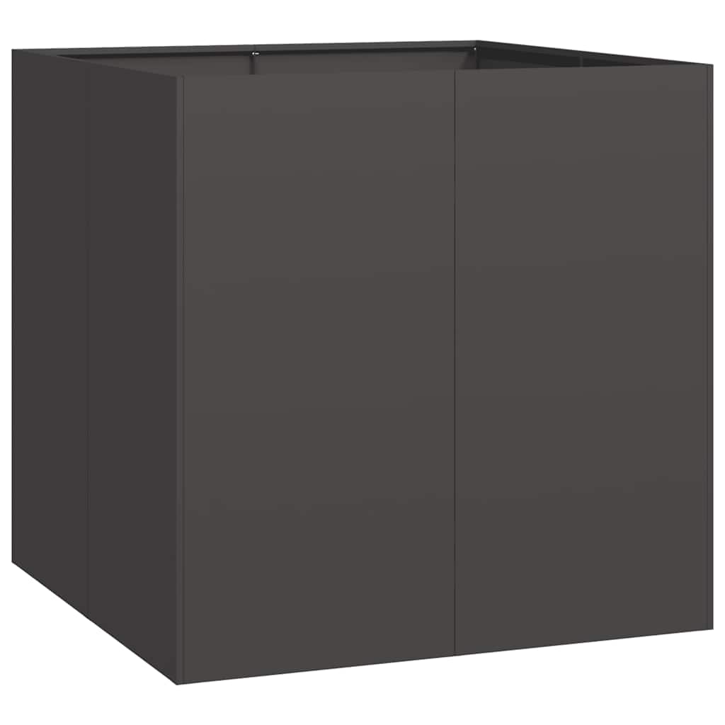 Vidaxl plantenbak 80x80x80 cm staal zwart