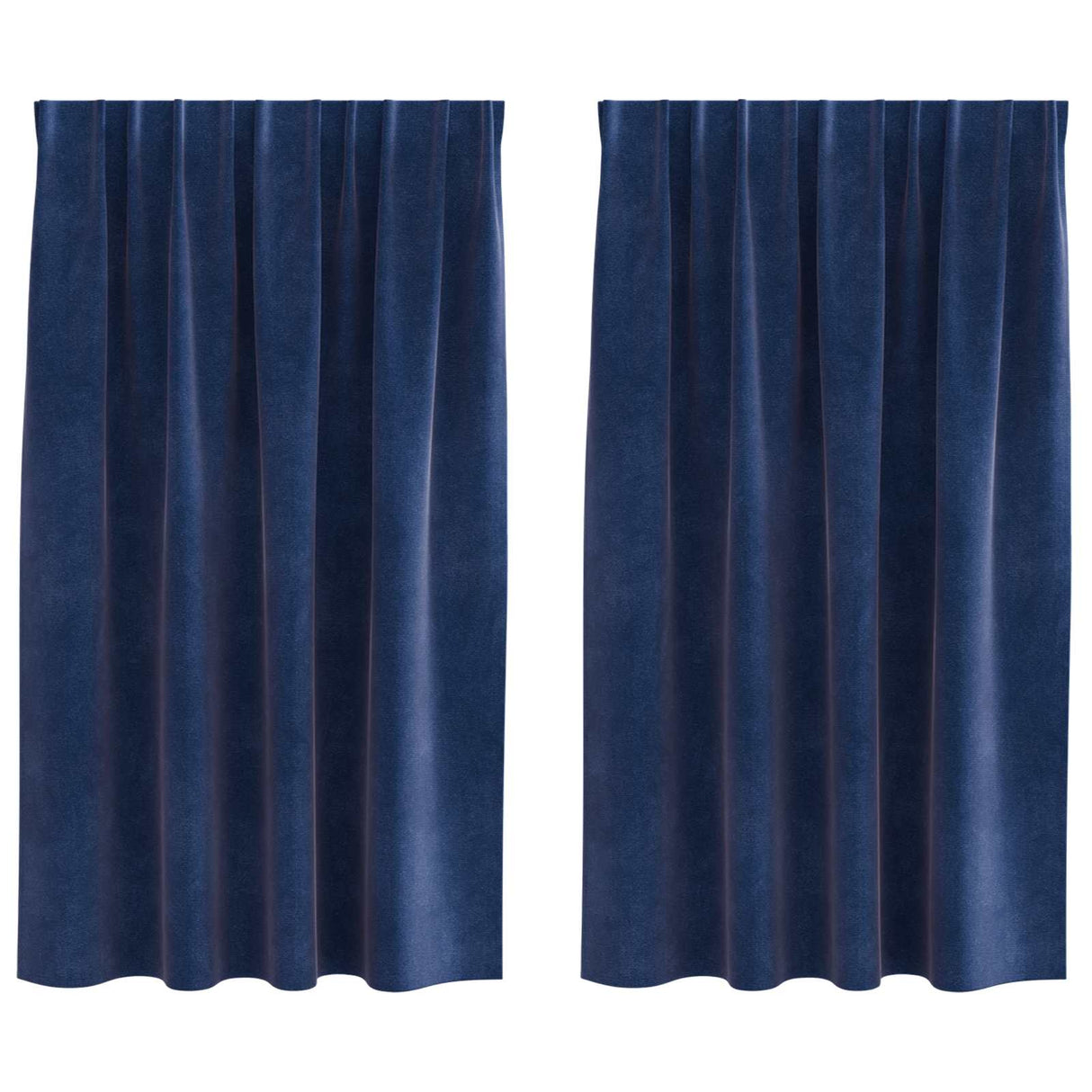 Vidaxl verduisterende gordijnen 2 pcs donkerblauw 140 x 175 cm fluweel