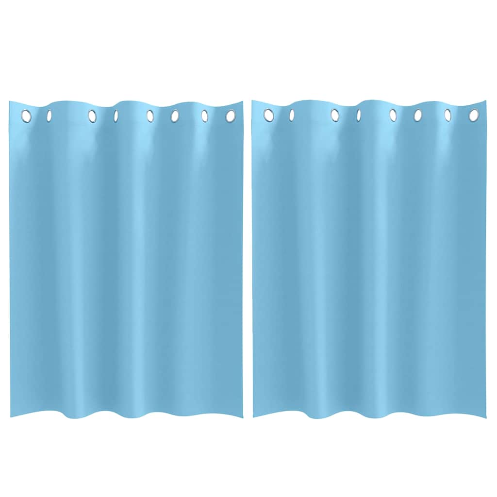 Vidaxl zwart-out gordijnen met ringen 2 pcs lichtblauw 140 x 140 cm