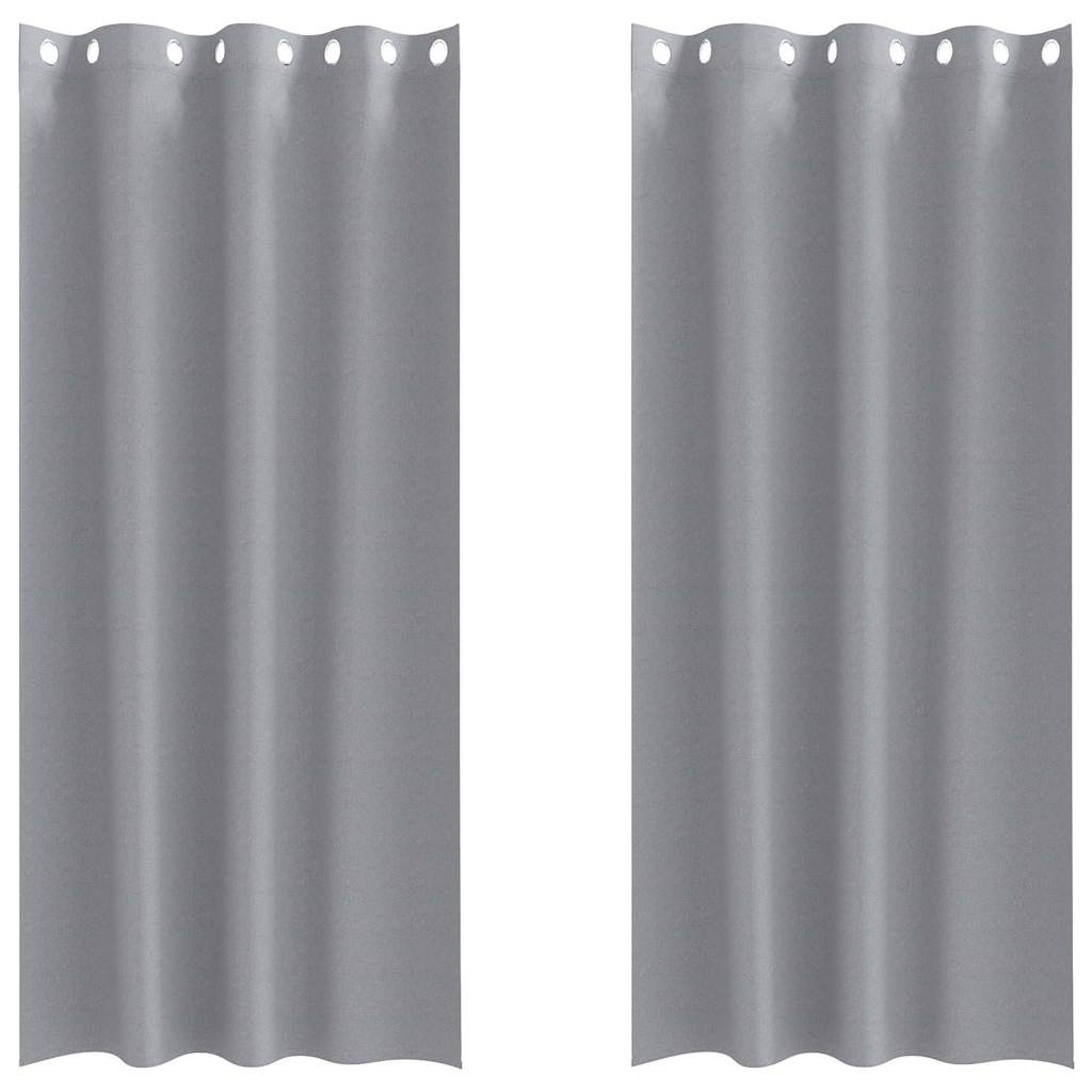 Vidaxl zwart-out gordijnen met ringen 2 pcs lichtgrijs 260 x 140 cm