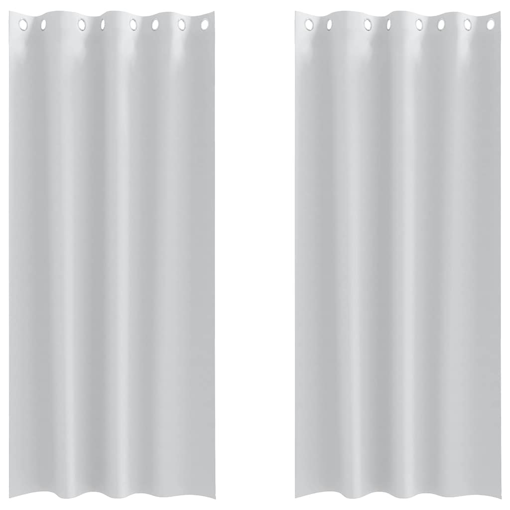 Vidaxl zwart-out gordijnen met ringen 2 pcs bleekgrijs 260 x 140 cm