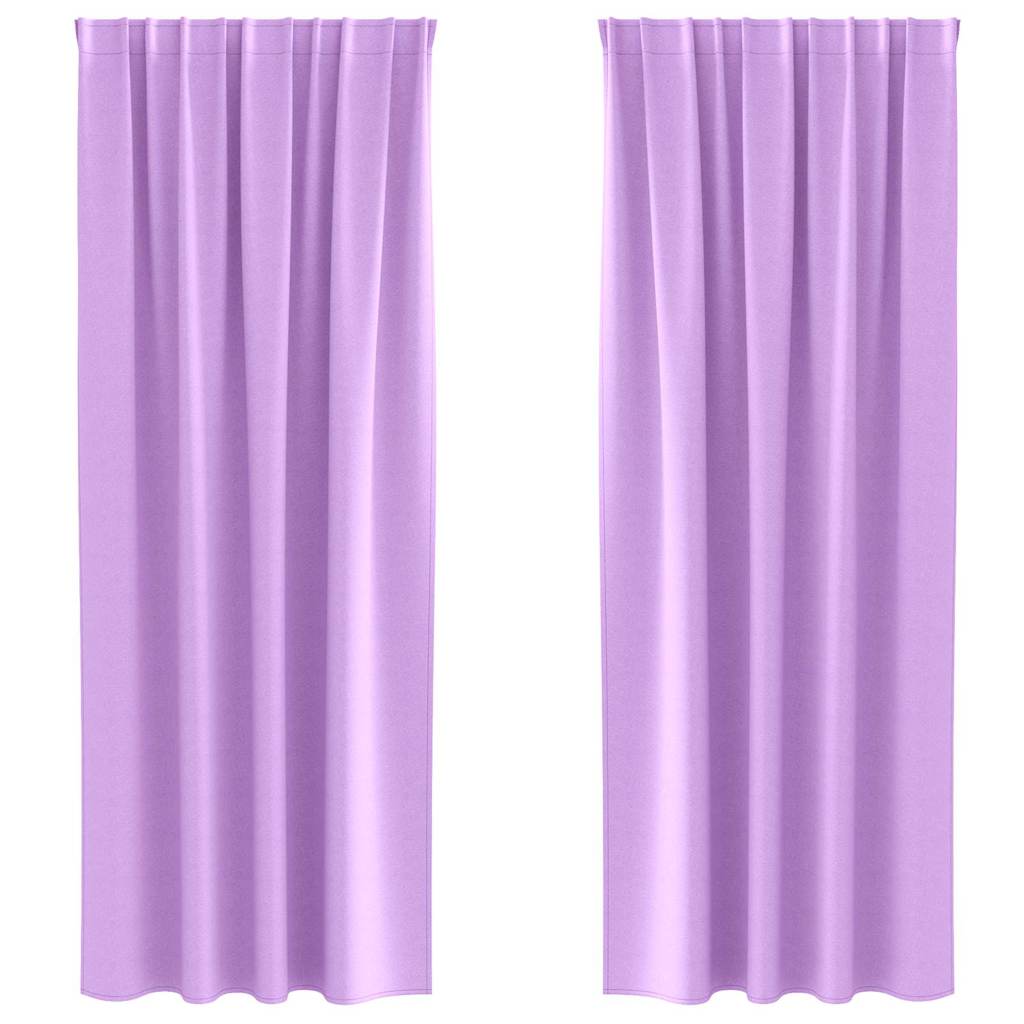 Vidaxl zwart-out gordijnen met ringen 2 pcs paars 245 x 140 cm