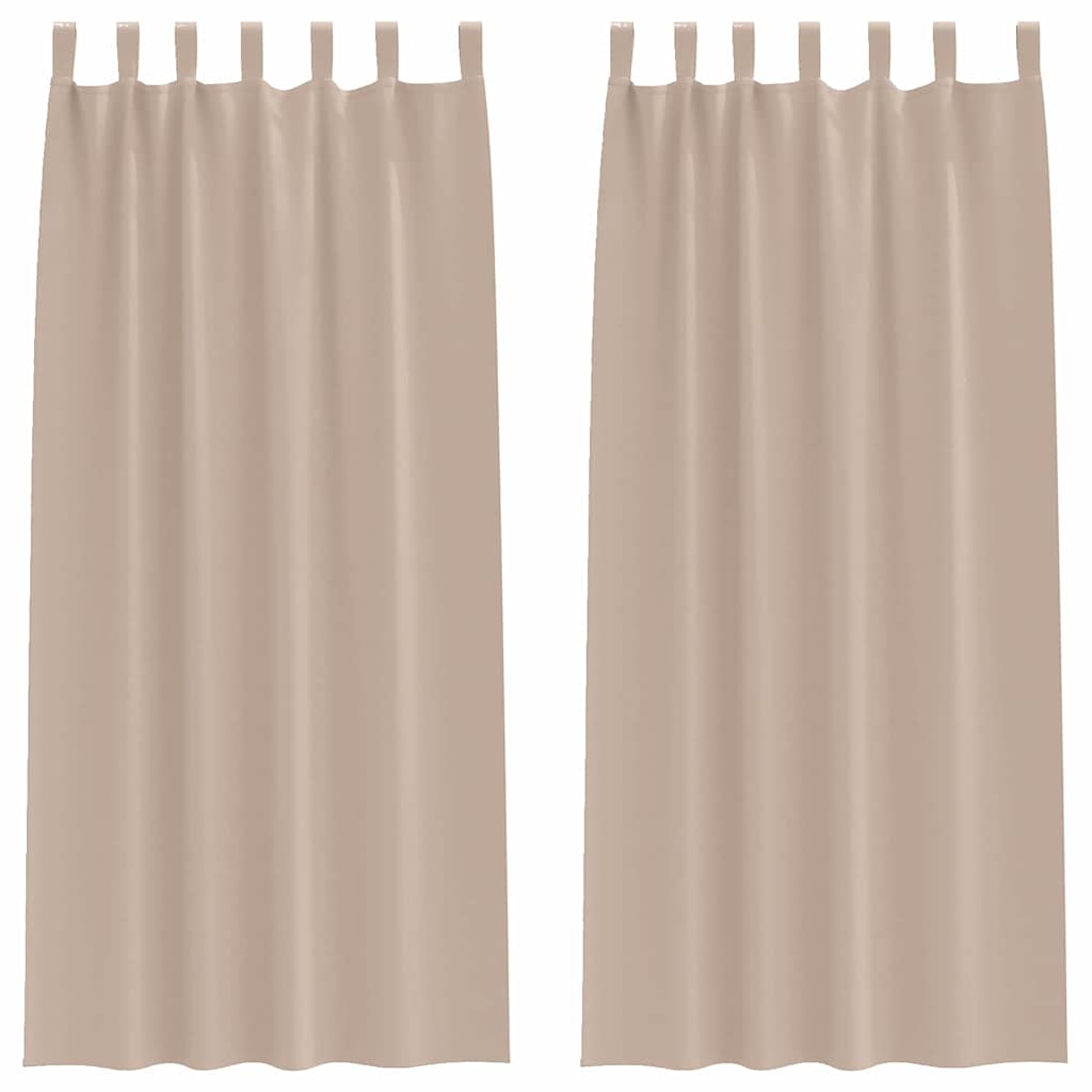 Vidaxl zwart-out gordijnen met ringen 2 pcs taupe 225 x 140 cm