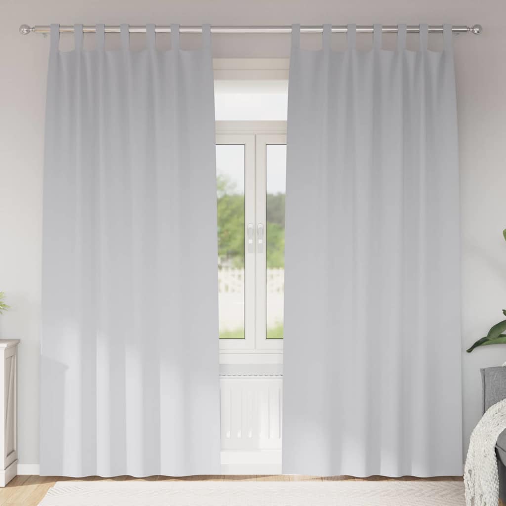 Vidaxl zwart-out gordijnen met ringen 2 pcs bleekgrijs 260 x 140 cm