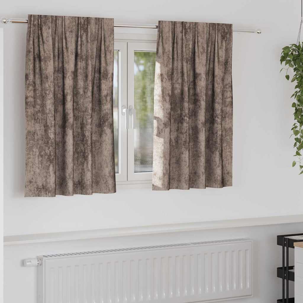 Vidaxl velvet gordijnen 2 pcs cappuccino 140 x 140 cm fluweel