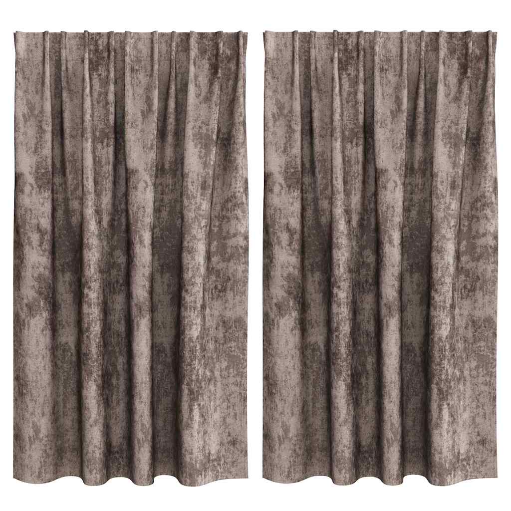 Vidaxl velvet gordijnen 2 pcs cappuccino 140 x 140 cm fluweel