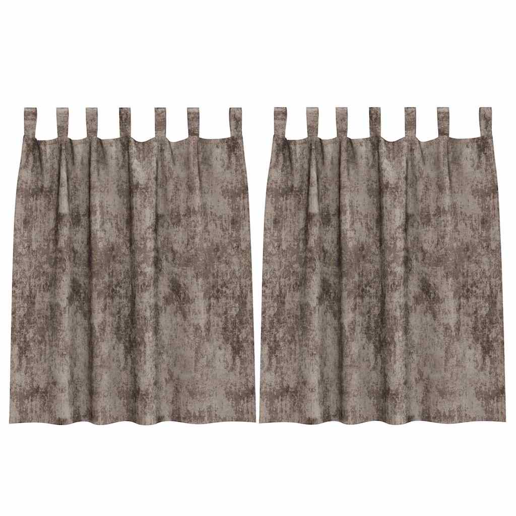 Vidaxl velvet gordijnen 2 pcs cappuccino 140 x 140 cm fluweel
