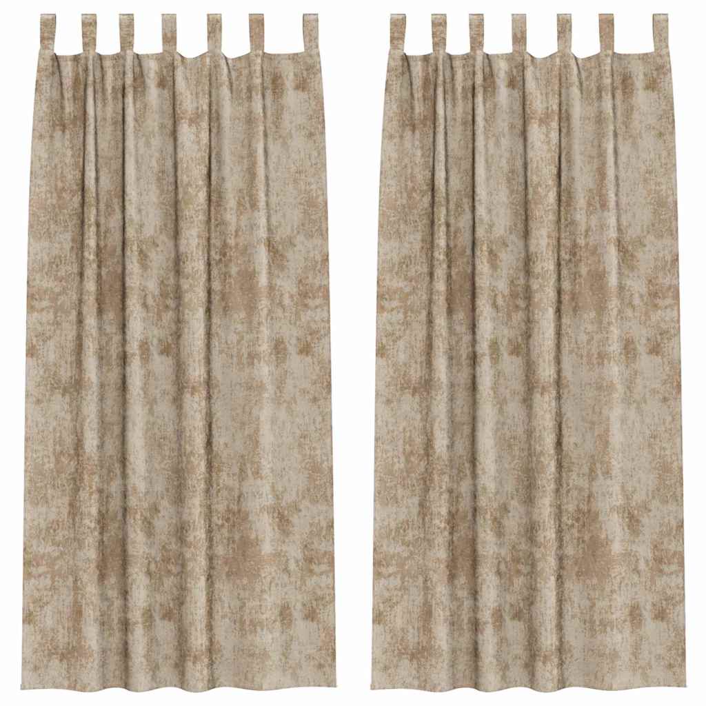 Vidaxl velvet gordijnen 2 pcs champagne 245 x 140 cm fluweel