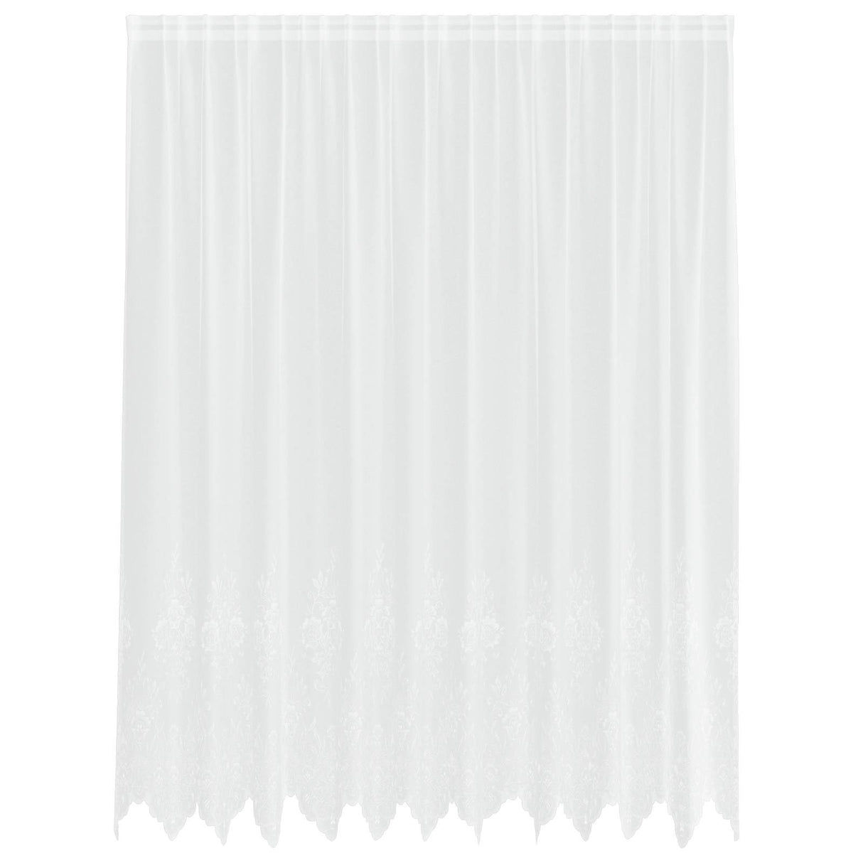 Vidaxl kantgordijn met gordijnen bloemen wit 200 x 300 cm polyester