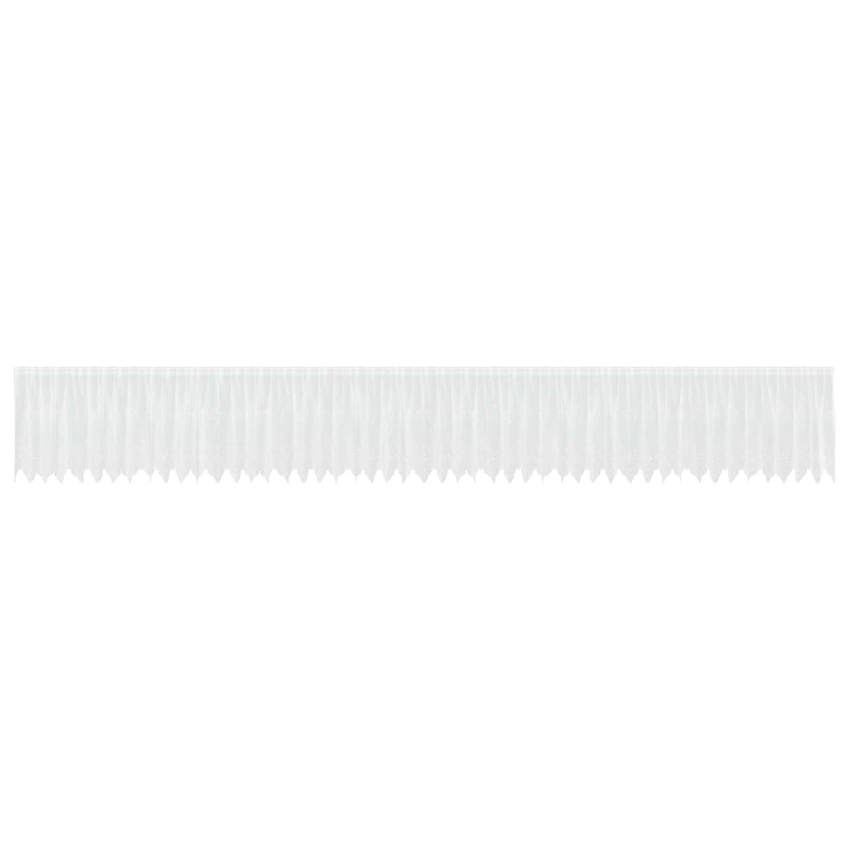 Vidaxl kantgordijn met gordijnen bloemen wit 120 x 1200 cm polyester