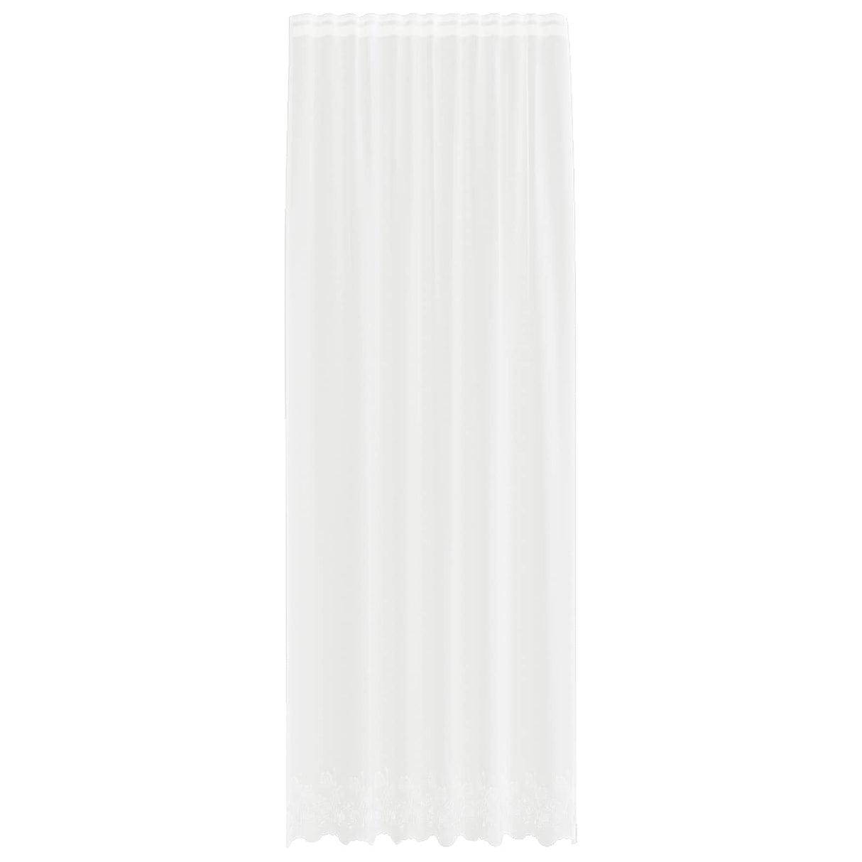Vidaxl kantgordijn met gordijnen bloemen wit 280 x 150 cm polyester