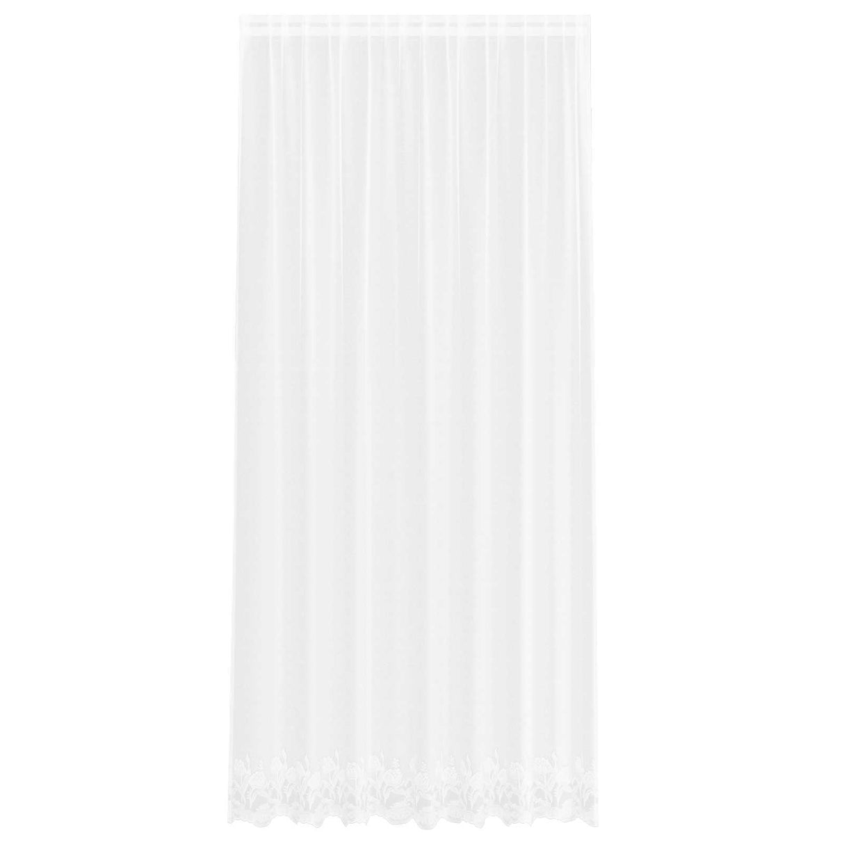 Vidaxl kantgordijn met gordijnen bloemen wit 280 x 200 cm polyester