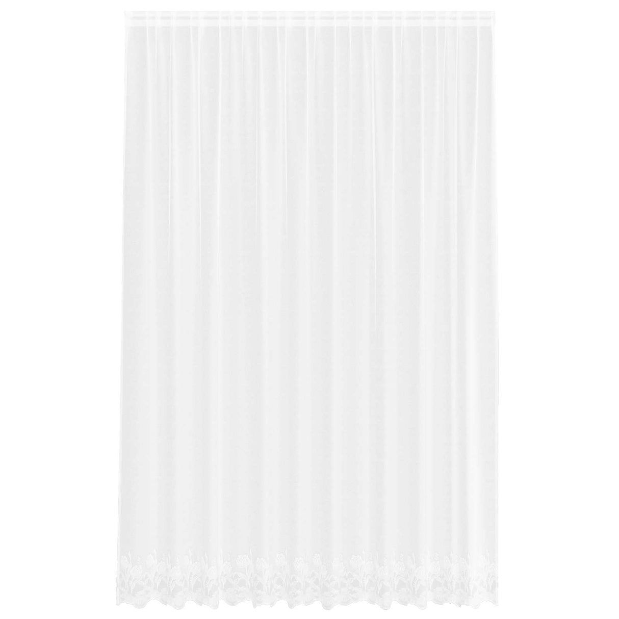 Vidaxl kantgordijn met gordijnen bloemen wit 300 x 300 cm polyester